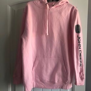 Pink John Deere hoodie sweatshirt! Like brand new!
